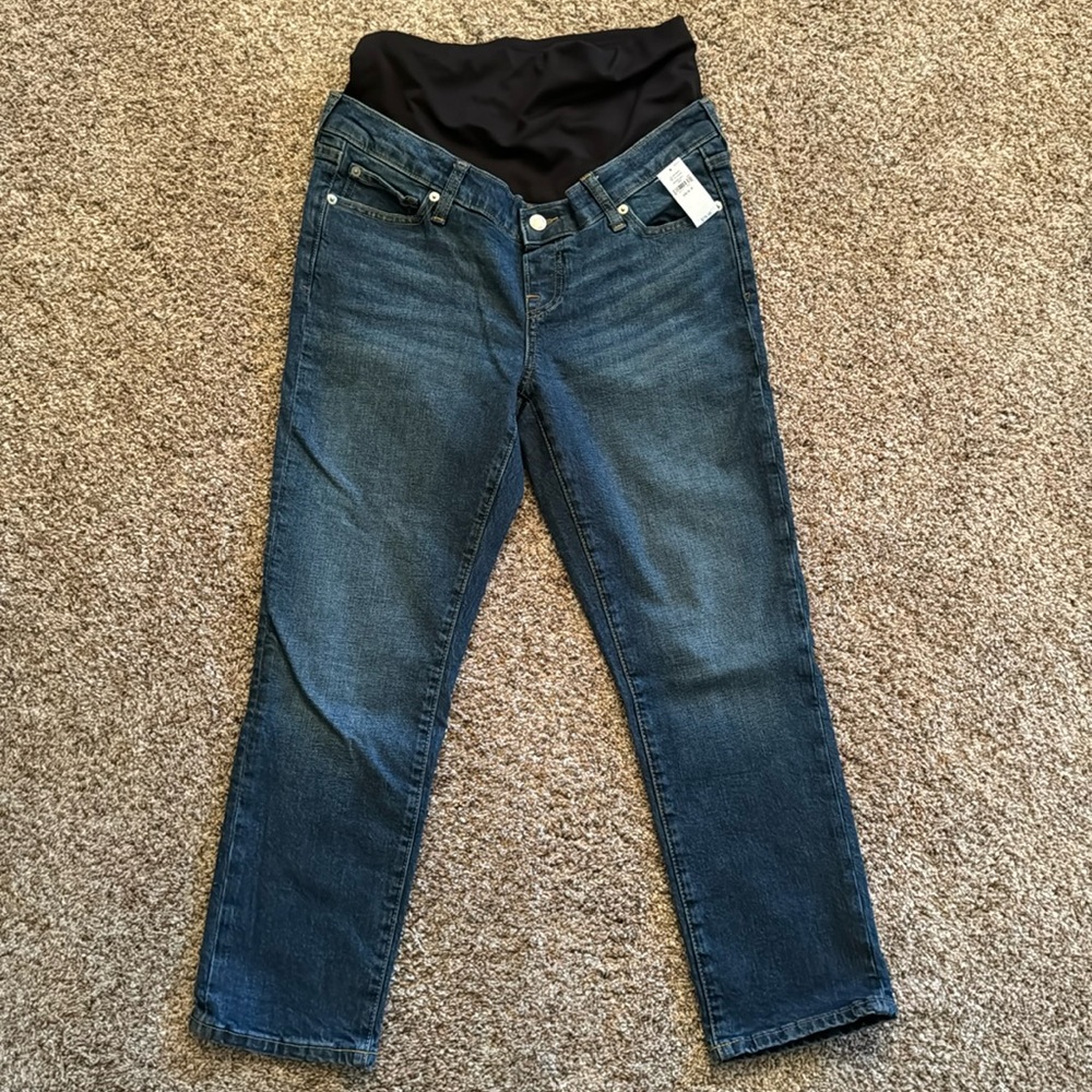 Gap Maternity True Waistband Full Panel Vintage Slim Jeans (Medium Wash)